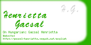 henrietta gacsal business card